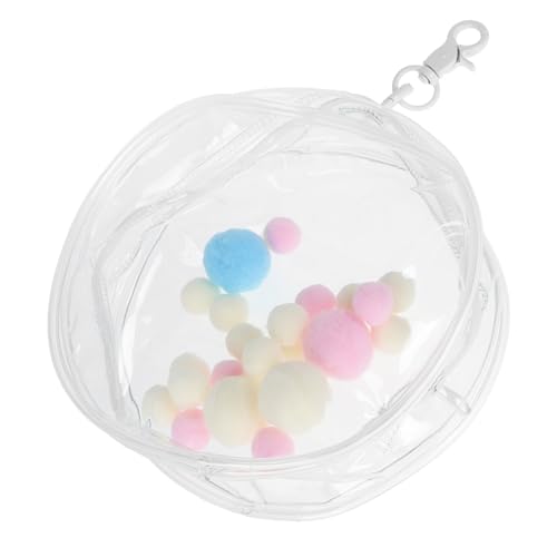 Gatuida Transparente Puppentrage mit Schlüsselanhänger Schützende Aufbewahrungstasche für Baumwollfiguren Kratzfest Vielseitig für Sammler und Reiseschutz Niedliches Design von Gatuida