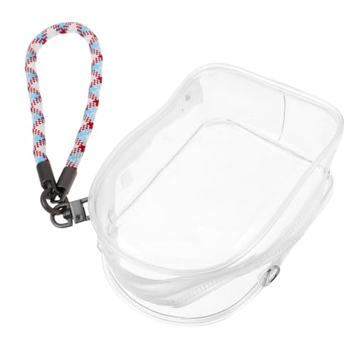 Gatuida Transparente mit Reißverschluss Leichte PVC-figurentasche mit Farbigem Gewebtem Trageband Multifunktional für Mini-Figuren Schlüssel und Handy Gatuida Transparente mit Reißverschluss Leichte PVC-figurentasche mit Farbigem Gewebtem Trageband Multifunktional für Mini-Figuren Schlüssel und Handy von Gatuida