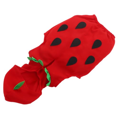 Gatuida Unisex Erdbeer Kostüm für Süßes Halloween Outfit mit Kapuze für Rollenspiele und Partys Jahre Rot Leicht zu Reinigen Komfortablem Material von Gatuida