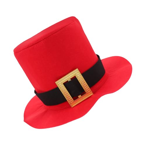 Gatuida Unisex Festlicher Hochhut für Erwachsene Bequeme Dicke und Stilvolle Weihnachtsmütze für Neujahrsfeiern Rot für Verschiedene Weihnachtsveranstaltungen Gatuida Unisex Festlicher Hochhut für Erwachsene Bequeme Dicke und Stilvolle Weihnachtsmütze für Neujahrsfeiern Rot für Verschiedene Weihnachtsveranstaltungen von Gatuida