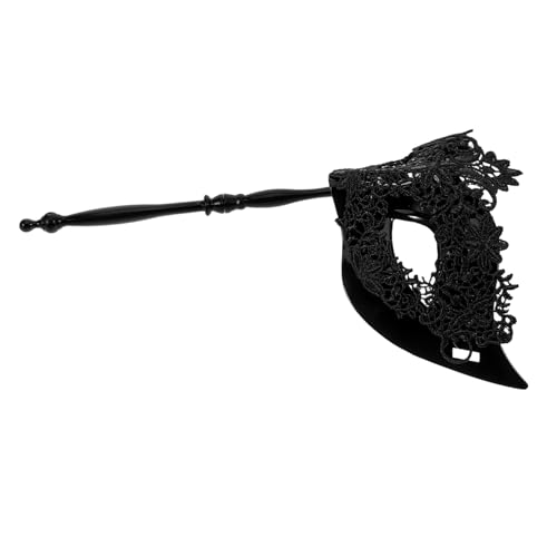 Gatuida Venezianische Spitzenmaskerade Maske für Frauen mit Stab Handmaske für Halloween Karneval Maskenbälle Partys Atmungsaktives Spitzenmaterial für Hohen Tragekomfort Gatuida Venezianische Spitzenmaskerade Maske für Frauen mit Stab Handmaske für Halloween Karneval Maskenbälle Partys Atmungsaktives Spitzenmaterial für Hohen Tragekomfort von Gatuida