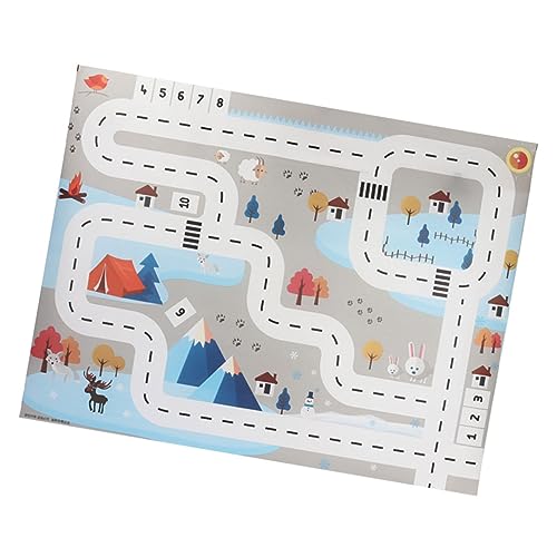 Gatuida Verkehrsspielmatte Bodenmatten Spielmatte Verkehrskarte Plat Matte Krabbelmatte Puzzlematte Bodenmatte Himmelblau von Gatuida