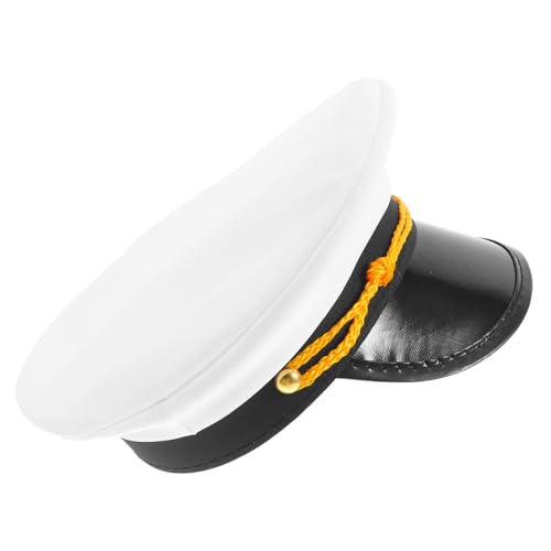 Gatuida Verstellbare Weiße Kapitänsmütze für Herren Nautische Mütze für Kostüm und Party für Strandhochzeiten Halloween Cosplay und Foto Requisiten Gatuida Verstellbare Weiße Kapitänsmütze für Herren Nautische Mütze für Kostüm und Party für Strandhochzeiten Halloween Cosplay und Foto Requisiten von Gatuida