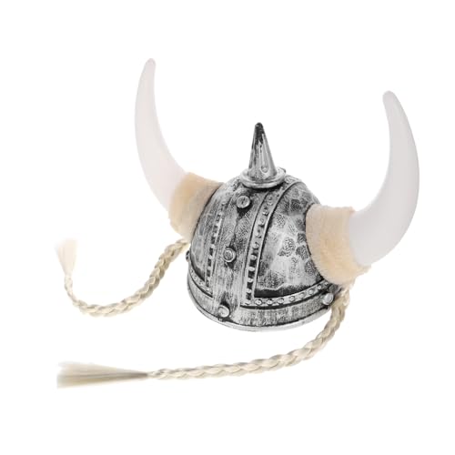 Gatuida Viking Horn Hut mit Zöpfen Authentischer Wikingerhelm für Karneval Kostümpartys und Festivals Silber Bequemes Tragen Einzigartiges Design für Rollenspiele Gatuida Viking Horn Hut mit Zöpfen Authentischer Wikingerhelm für Karneval Kostümpartys und Festivals Silber Bequemes Tragen Einzigartiges Design für Rollenspiele von Gatuida