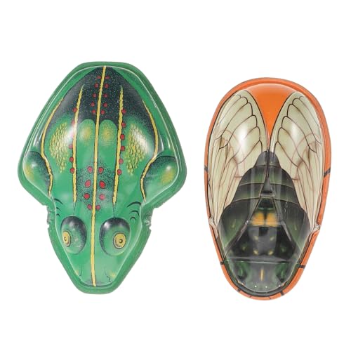 Gatuida Vintage Blechspielzeug Teilig mit Frosch und Miniatur Modell Langlebiges Zinnmaterial Detailreich Gestaltet Nostalgisches Sammlerstück als Dekoratives und von Gatuida