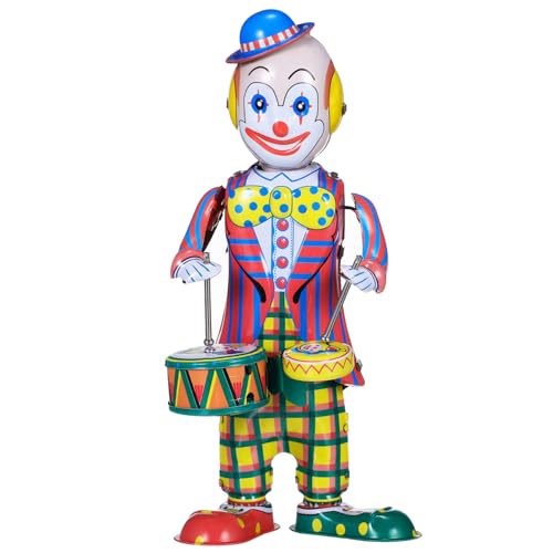 Gatuida Vintage Clown Schlagzeuger Figur Retro Aufziehspielzeug für Tischdekoration Geeignet für Bars Geschäfte Partygeschenk Gatuida Vintage Clown Schlagzeuger Figur Retro Aufziehspielzeug für Tischdekoration Geeignet für Bars Geschäfte Partygeschenk von Gatuida