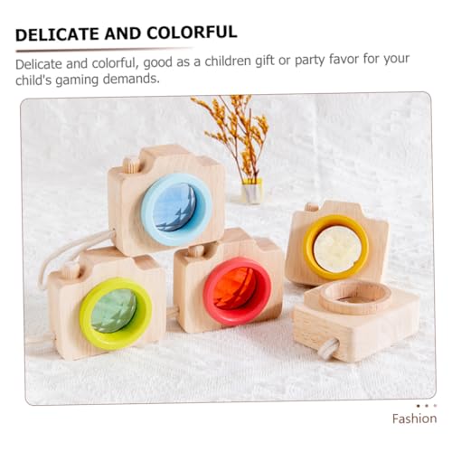 Gatuida Vintage Kamera Form Holz Farbe Lernspielzeug für Geburtstag Party Mitgebsel Montessori Lernspielzeug für Jungen Mädchen Ab Jahren von Gatuida