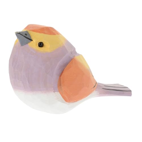 Gatuida Vogelornamente Zur Dekoration Künstliche Vogelmodelle Papagei Mini Tierfiguren Gefälschte Vogeldekor Schläger Nest Kleine Enten Eule Gartenschmuck Winzig Tiere Hölzern von Gatuida