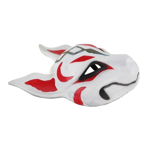 Gatuida Vollgesichts Fuchsmasken Japanischer Stil Masquerade Kostüm Maske für Theater Halloween Party Cosplay Erwachsene EVA Fuchsmaske Bühnenrequisiten von Gatuida