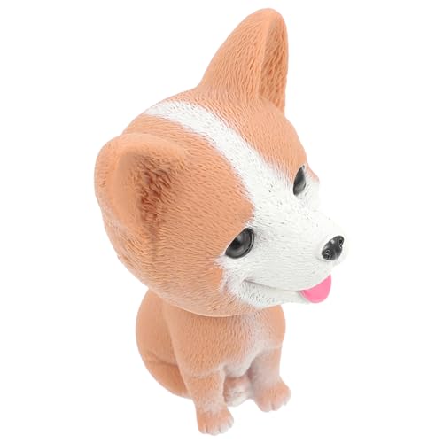 Gatuida Wackelkopf Hund Figur Niedliches Corgi Auto Ornament für Büro und Auto Hochwertige Simulation Leicht und Stabil Perfektes für und Freunde von Gatuida