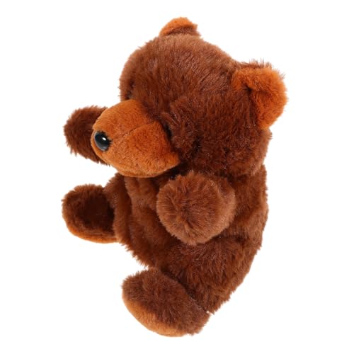 Gatuida Weiche Braune Bären Handpuppe aus Plüsch für Interaktives Pädagogisches Tier zum Geschichtenerzählen und Rollenspielen Fördert Fantasie und Eltern Junge Mädchen Bindung von Gatuida