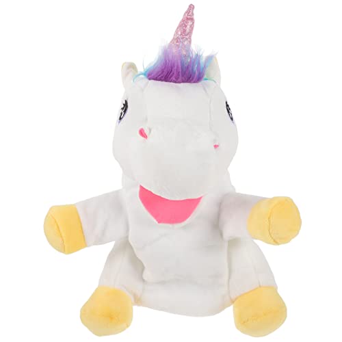 Gatuida Weiche Einhorn Handpuppe aus Plüsch Interaktives für Erwachsene zum Geschichtenerzählen Fördert Kreativität und Kommunikation Waschbar und Farbecht von Gatuida