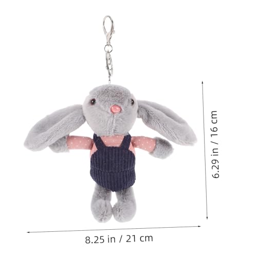 Gatuida Weicher Plüschanhänger mit Langen Ohren Niedliches Bunny Schlüsselanhänger Zubehör Kuscheliges Stofftier mit Latzhose als Babyspielzeug und Tasche Dekoration Gatuida Weicher Plüschanhänger mit Langen Ohren Niedliches Bunny Schlüsselanhänger Zubehör Kuscheliges Stofftier mit Latzhose als Babyspielzeug und Tasche Dekoration von Gatuida