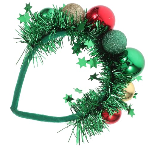 Gatuida Weihnachts-haarschmuck, Weihnachtskugel-stirnband, Lametta-haarband für Weihnachtsparty-dekoration, Mehrfarbige Reifen für Feiertagsfeiern Und Festliche Veranstaltungen von Gatuida
