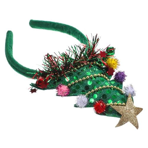 Gatuida Weihnachtsbaum Stirnband mit Glocke Dekoratives Haarband für Party Zubehör für Weihnachten für Festlichkeiten und Kostüme von Gatuida