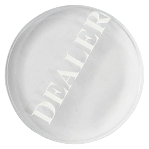 Gatuida Widerstandsfähiger Kleiner Poker Dealer Button aus Transparentem Material mit Eingravierter Gravur Praktisch und Langlebig für Professionelle Poker Runden und Private Spiele von Gatuida