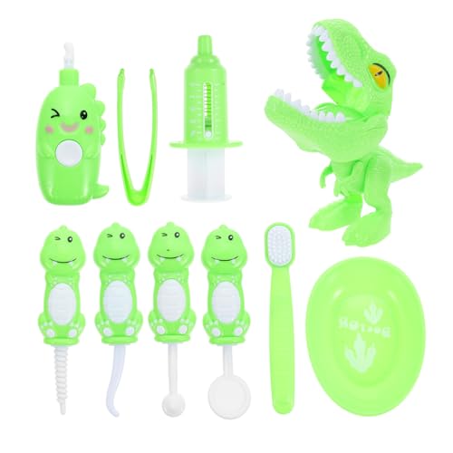 Gatuida Zahnarzt Dinosaurier Design Teiliges Realistisches Arztkoffer für Jungen und Mädchen Rollenspiel Zubehör mit Zahnarzt Instrumenten für Party und Lernspiele von Gatuida
