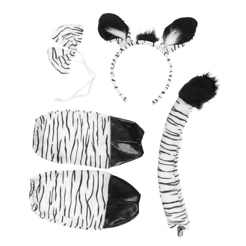 Gatuida Zebra Kostüm Accessoire Set mit Tierohren Stirnband Schleife Handschuhen und Weiches Leichtes Cosplay Zubehör für Halloween Karneval und Kostümpartys Gatuida Zebra Kostüm Accessoire Set mit Tierohren Stirnband Schleife Handschuhen und Weiches Leichtes Cosplay Zubehör für Halloween Karneval und Kostümpartys von Gatuida