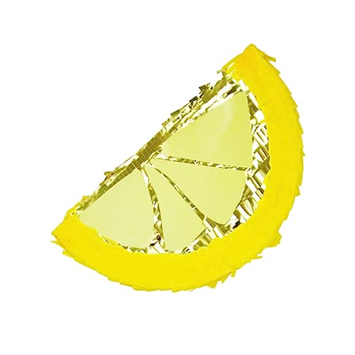 Gatuida Zitronen-Piñata Gelb Pinatas für Geburtstagsfeier Party Fruchtpinata geformt komfetti weihnachtskrippe candy crapper mexikanische Piñata handgemachte Zitronenpinata Papier Yellow von Gatuida