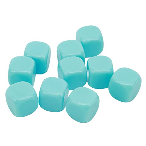 30-teiliges leeres weißes Würfelset, lustige abgerundete D6-Würfelwürfel aus Acryl, trocken abwischbare Würfel, DIY-Würfel für Brettspiele, Party, Spaß, DIY-Aufkleber und (Hellblau) von Gavigain