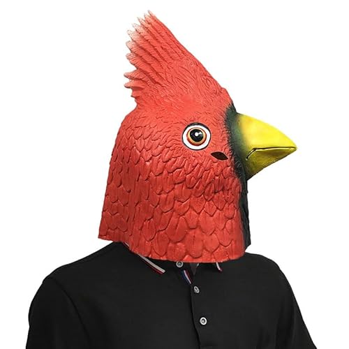 Gaweco Kardinal Bird Latexmaske, realistisches Tierkopf-Kostüm, Halloween-Maskerade, Cosplay-Requisiten für Erwachsene Gaweco Kardinal Bird Latexmaske, realistisches Tierkopf-Kostüm, Halloween-Maskerade, Cosplay-Requisiten für Erwachsene von Gaweco