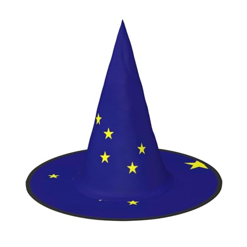 GaxfjRu Alaska State Flag Print Halloween Hexenhut, Hexenkostüm, Zubehör für Halloween, Cosplay, Party, Urlaub, Dekoration, 3 Stück von GaxfjRu