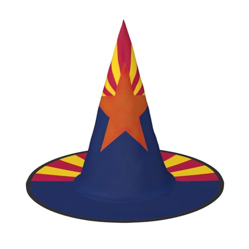 GaxfjRu Arizona State Flag Print Halloween Hexenhut, Hexenkostüm, Zubehör für Halloween, Cosplay, Party, Urlaub, Dekoration, 3 Stück von GaxfjRu