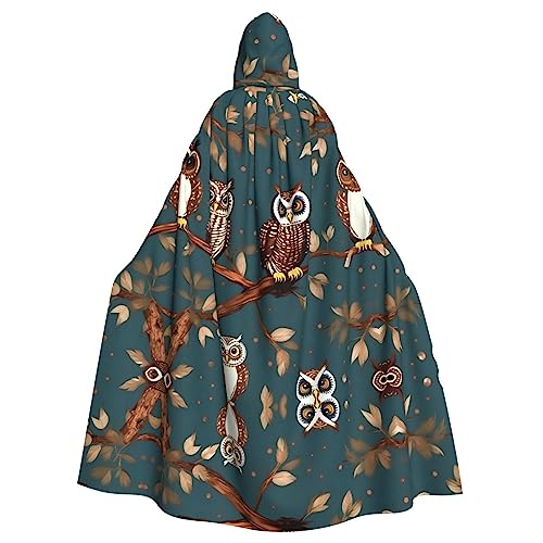 GaxfjRu Eulen auf Baumzweigen, Uni, Weihnachten, Halloween, Party, magischer Kapuzenumhang, Maskerade, Cosplay-Kostüm GaxfjRu Eulen auf Baumzweigen, Uni, Weihnachten, Halloween, Party, magischer Kapuzenumhang, Maskerade, Cosplay-Kostüm von GaxfjRu