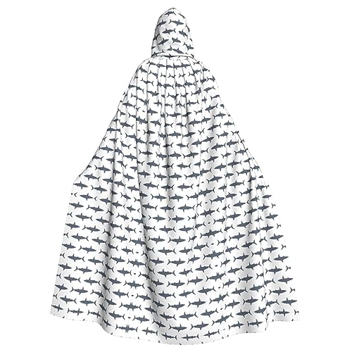 GaxfjRu Fisch- und Hai-Druck, Uni, Weihnachten, Halloween, Party, magischer Kapuzenumhang, Maskerade, Cosplay-Kostüm GaxfjRu Fisch- und Hai-Druck, Uni, Weihnachten, Halloween, Party, magischer Kapuzenumhang, Maskerade, Cosplay-Kostüm von GaxfjRu