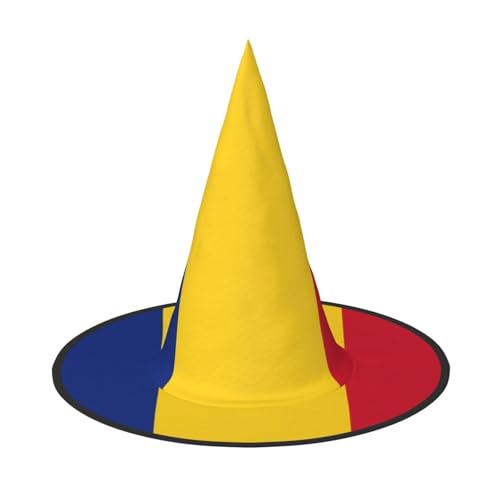 GaxfjRu Flagge Rumäniens, Halloween-Hexenhut, Hexenkostüm, Zubehör für Halloween, Cosplay, Party, Urlaub, Dekoration, 3 Stück GaxfjRu Flagge Rumäniens, Halloween-Hexenhut, Hexenkostüm, Zubehör für Halloween, Cosplay, Party, Urlaub, Dekoration, 3 Stück von GaxfjRu