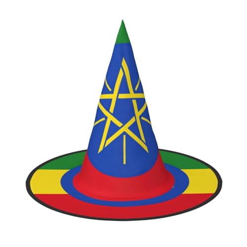 GaxfjRu Flagge von Äthiopien, Halloween-Hexenhut, Hexenkostüm, Zubehör für Halloween, Cosplay, Party, Urlaub, Dekoration, 3 Stück GaxfjRu Flagge von Äthiopien, Halloween-Hexenhut, Hexenkostüm, Zubehör für Halloween, Cosplay, Party, Urlaub, Dekoration, 3 Stück von GaxfjRu