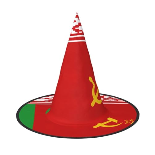GaxfjRu Flagge von Weißrussland, Halloween-Hexenhut, Hexenkostüm, Zubehör für Halloween, Cosplay, Party, Urlaub, Dekoration, 3 Stück GaxfjRu Flagge von Weißrussland, Halloween-Hexenhut, Hexenkostüm, Zubehör für Halloween, Cosplay, Party, Urlaub, Dekoration, 3 Stück von GaxfjRu