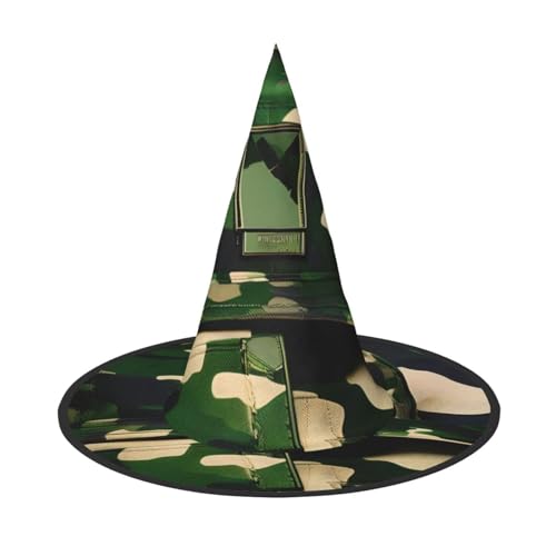 GaxfjRu Grüner Armee-Digital-Camouflage-Druck, Halloween-Hexenhut, Hexenkostüm, Zubehör für Halloween, Cosplay, Party, Urlaub, Dekoration, 3 Stück GaxfjRu Grüner Armee-Digital-Camouflage-Druck, Halloween-Hexenhut, Hexenkostüm, Zubehör für Halloween, Cosplay, Party, Urlaub, Dekoration, 3 Stück von GaxfjRu