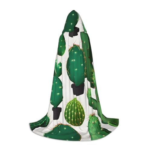 GaxfjRu Grüner Kaktus-Druck, mittelalterlicher Kapuzenumhang, Umhang mit Kapuze, Herren-Kostüm, Halloween-Kostüm, Renaissance-Kostüm, Wikinger-Stil GaxfjRu Grüner Kaktus-Druck, mittelalterlicher Kapuzenumhang, Umhang mit Kapuze, Herren-Kostüm, Halloween-Kostüm, Renaissance-Kostüm, Wikinger-Stil von GaxfjRu