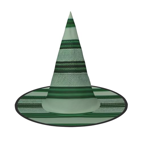 GaxfjRu Grüner gestreifter Halloween-Hexenhut, Hexenkostüm, Zubehör für Halloween, Cosplay, Party, Urlaub, Dekoration, 3 Stück von GaxfjRu