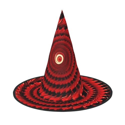 GaxfjRu Halloween-Hexenhut mit Blumenwirbel, Spiraldruck, Hexenkostüm, Zubehör für Halloween, Cosplay, Party, Urlaub, Dekoration, 3 Stück von GaxfjRu