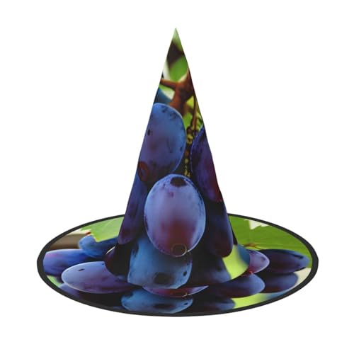 GaxfjRu Halloween-Hexenhut mit Traubendruck, Hexenkostüm, Zubehör für Halloween, Cosplay, Party, Urlaub, Dekoration, 3 Stück GaxfjRu Halloween-Hexenhut mit Traubendruck, Hexenkostüm, Zubehör für Halloween, Cosplay, Party, Urlaub, Dekoration, 3 Stück von GaxfjRu