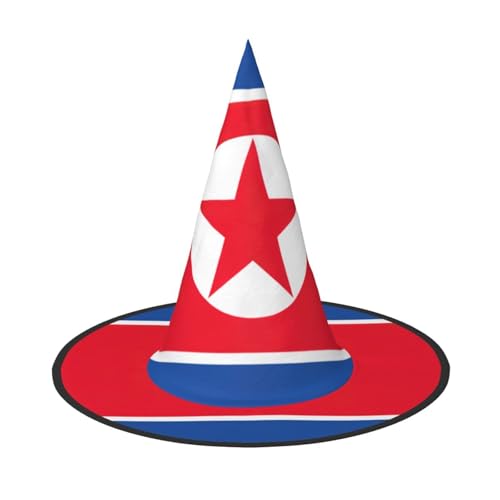 GaxfjRu Halloween-Hexenhut mit koreanischer Flagge, Hexenkostüm, Zubehör für Halloween, Cosplay, Party, Urlaub, Dekoration, 3 Stück von GaxfjRu
