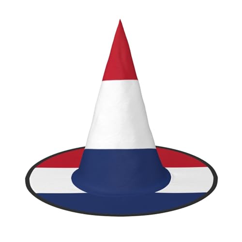 GaxfjRu Halloween-Hexenhut mit niederländischer Flagge, Hexenkostüm, Zubehör für Halloween, Cosplay, Party, Urlaub, Dekoration, 3 Stück von GaxfjRu