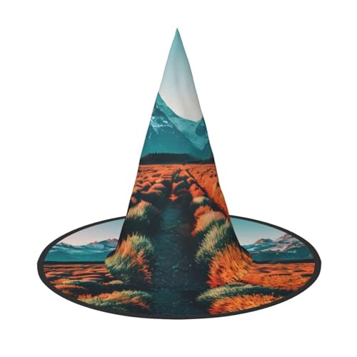 GaxfjRu Hexenhut für Reisen, Berg, Sonnenuntergang, Halloween-Hexenhut, Zubehör für Halloween, Cosplay, Party, Urlaub, Dekoration, 3 Stück GaxfjRu Hexenhut für Reisen, Berg, Sonnenuntergang, Halloween-Hexenhut, Zubehör für Halloween, Cosplay, Party, Urlaub, Dekoration, 3 Stück von GaxfjRu