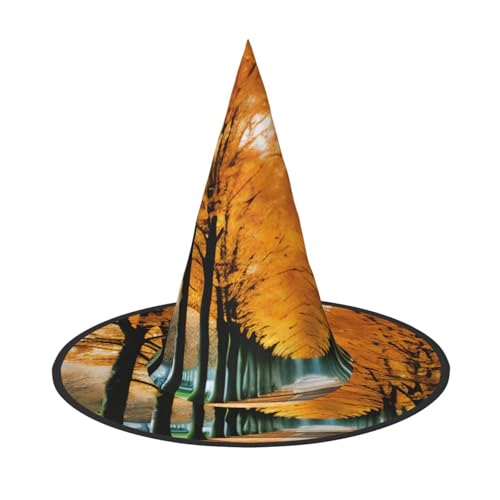 GaxfjRu Hexenhut mit Herbstblättern, Halloween-Hexenhut, Zubehör für Halloween, Cosplay, Party, Urlaub, Dekoration, 3 Stück von GaxfjRu