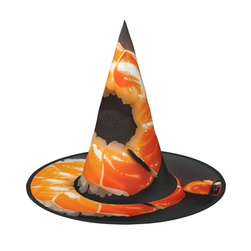 GaxfjRu Japanischer Sushi-Garnelen-Druck, Halloween-Hexenhut, Hexenkostüm, Zubehör für Halloween, Cosplay, Party, Urlaub, Dekoration, 3 Stück von GaxfjRu