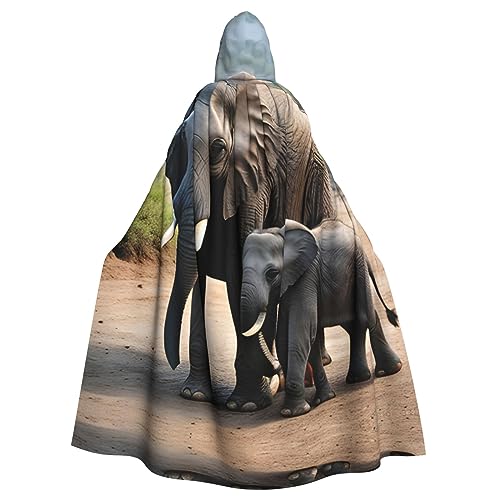 GaxfjRu Kapuzenumhang mit Elefant und Baby, Elefantenaufdruck, mittelalterlicher Wikingerumhang mit Kapuze, Halloween, Renaissance, Umhang Kostüm GaxfjRu Kapuzenumhang mit Elefant und Baby, Elefantenaufdruck, mittelalterlicher Wikingerumhang mit Kapuze, Halloween, Renaissance, Umhang Kostüm von GaxfjRu