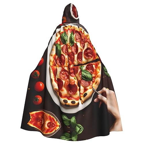 GaxfjRu Kapuzenumhang mit Pizza-Lebensmittelaufdruck, mittelalterlicher Wikingerumhang mit Kapuze, Halloween, Renaissance-Umhang GaxfjRu Kapuzenumhang mit Pizza-Lebensmittelaufdruck, mittelalterlicher Wikingerumhang mit Kapuze, Halloween, Renaissance-Umhang von GaxfjRu
