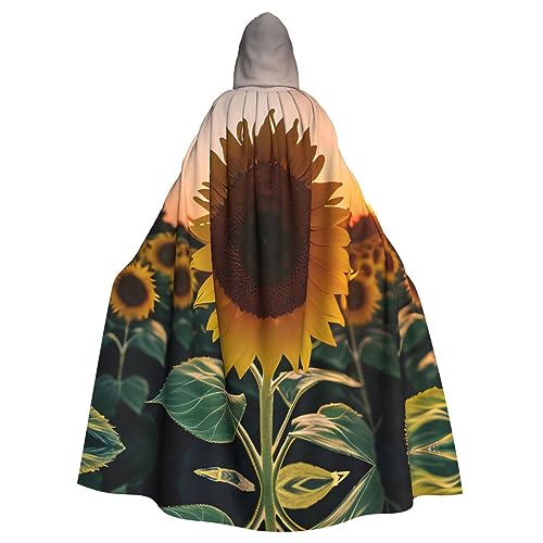 GaxfjRu Kapuzenumhang mit Sonnenblumen- und Sonnenuntergang-Druck, mittelalterlicher Wikingerumhang mit Kapuze, Halloween, Renaissance-Umhang GaxfjRu Kapuzenumhang mit Sonnenblumen- und Sonnenuntergang-Druck, mittelalterlicher Wikingerumhang mit Kapuze, Halloween, Renaissance-Umhang von GaxfjRu