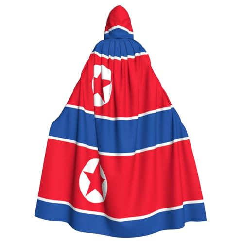 GaxfjRu Kapuzenumhang mit koreanischer Flagge, mittelalterlicher Wikingerumhang mit Kapuze, Halloween, Renaissance-Umhang von GaxfjRu
