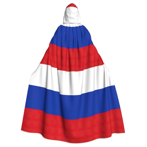 GaxfjRu Kapuzenumhang mit russischer Flagge, mittelalterlicher Wikingerumhang mit Kapuze, Halloween, Renaissance-Umhang von GaxfjRu