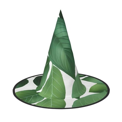 GaxfjRu Kräuterpflanzen-Blatt-Druck, Halloween-Hexenhut, Hexenkostüm, Zubehör für Halloween, Cosplay, Party, Urlaub, Dekoration, 3 Stück von GaxfjRu