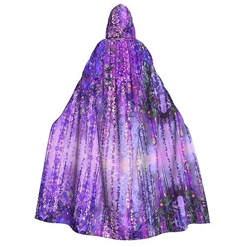 GaxfjRu Langer Kapuzenumhang mit Blumenmuster und Baumdruck, Uni, für Halloween, Weihnachten, Kostüme, Partyumhang GaxfjRu Langer Kapuzenumhang mit Blumenmuster und Baumdruck, Uni, für Halloween, Weihnachten, Kostüme, Partyumhang von GaxfjRu