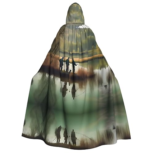 GaxfjRu Langer Kapuzenumhang mit Fischermotiv, Uni, Kapuzenumhang, Halloween, Weihnachten, Kostüme, Partyumhang GaxfjRu Langer Kapuzenumhang mit Fischermotiv, Uni, Kapuzenumhang, Halloween, Weihnachten, Kostüme, Partyumhang von GaxfjRu